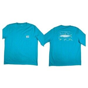 Mens Southern Tide Long Sleeve T Shirt Blue Bonefish Size XL